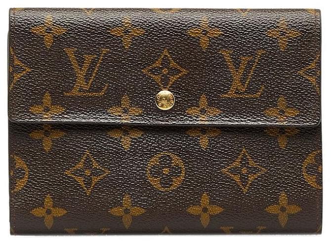 Louis Vuitton Monogram Long Wallet M61202 Brown PVC Leather in Very Good Condition Plastic  ref.1435534