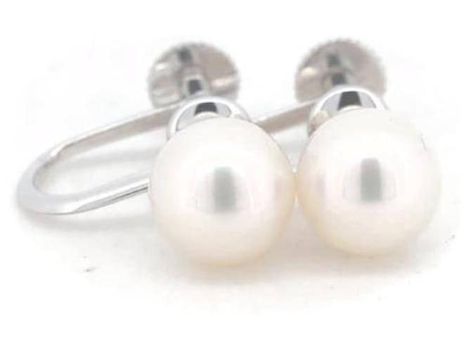 & Other Stories Orecchini Polara Pearl 8,0 mm in oro bianco K14 a clip in ottime condizioni  ref.1435778