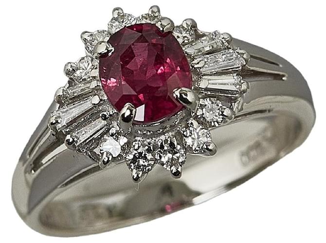 & Other Stories Pt900 Platinum Ruby 0.94ct Diamond 0.31ct Ring in Excellent Condition Metal  ref.1435825