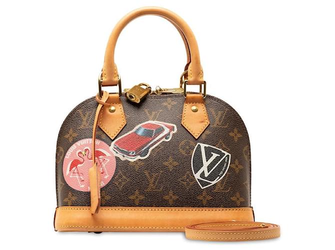 Borsa Louis Vuitton Monogram Alma BB World Tour M43230 in ottime condizioni Marrone Plastica  ref.1435902