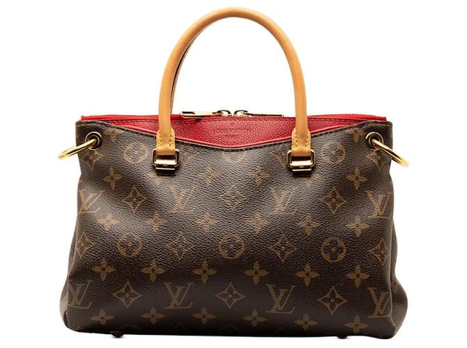 Louis Vuitton Monogram Pallas BB Handbag M41241 Red PVC Leather in Great Condition Plastic  ref.1435903