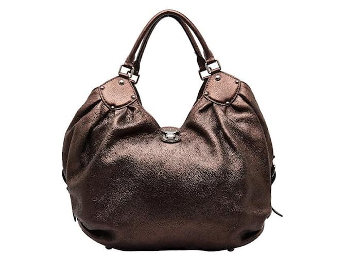 Sac fourre-tout en cuir Mahina XL M95714 de Louis Vuitton en très bon état Marron  ref.1435933