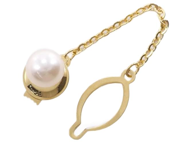 & Other Stories K18 Yellow Gold Pearl Pin Brooch in Excellent Condition Golden Metal  ref.1435968