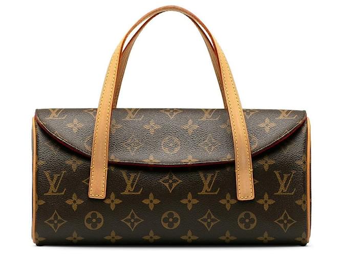 Borsa a mano Louis Vuitton Monogram Sonatine M51902 in pelle PVC marrone in ottime condizioni Plastica  ref.1436061