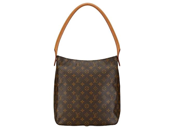 Bolsa de ombro Louis Vuitton Monogram Looping GM M51145 em couro PVC marrom em muito bom estado Lona  ref.1436089