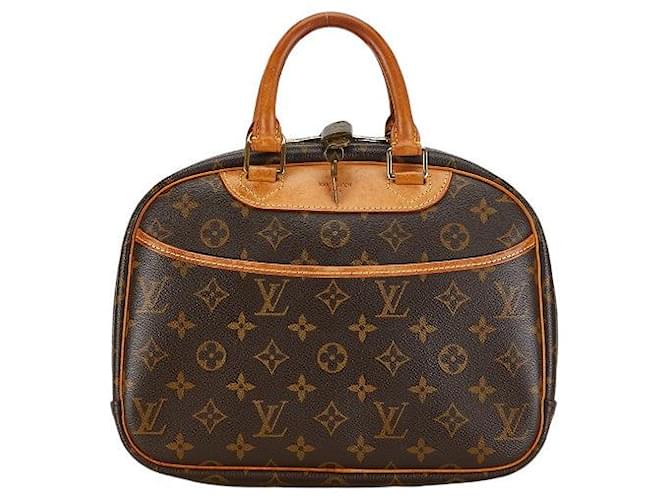 Louis Vuitton Monogram Trouville Handbag M42228 Brown PVC Leather in Very Good Condition Cloth  ref.1436092