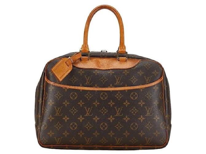 Bolsa Louis Vuitton Monogram Deauville M47270 em couro PVC marrom em muito bom estado Lona  ref.1436094