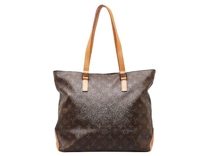 Sac à main cabas Mezzo Monogram Louis Vuitton M51151 en cuir PVC marron en très bon état Plastique  ref.1436104