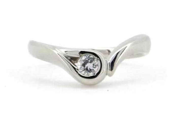 & Other Stories PT950 Platinum Diamond Ring Size 10 in Great Condition Metal  ref.1436315