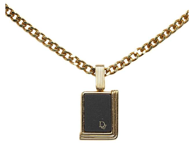 & Other Stories Dior Gold Black Plated Necklace in Very Good Condition Golden Metal  ref.1436515