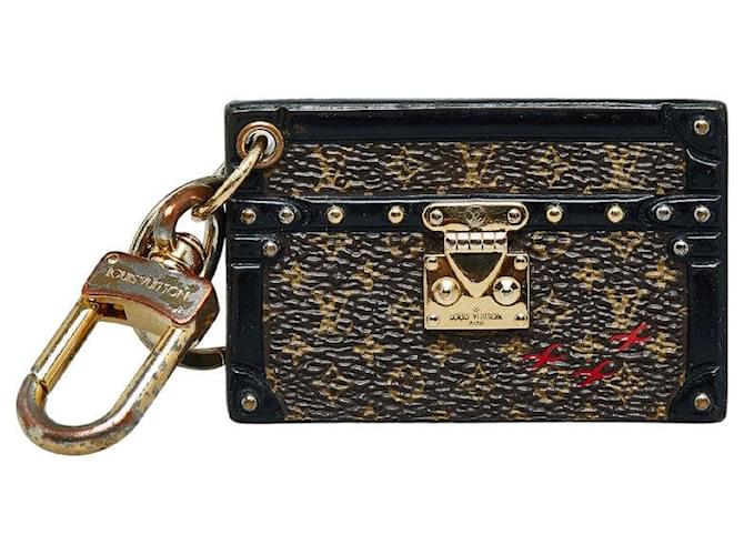 Portachiavi in pelle Louis Vuitton Monogram Petite Malle M78618 in buone condizioni Marrone  ref.1436601