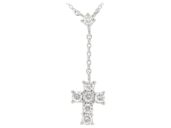 & Other Stories Collana in diamante Vendome Aoyama Cross 0,23 ct PT900/PT850 in platino in ottime condizioni Argento Metallo  ref.1436734