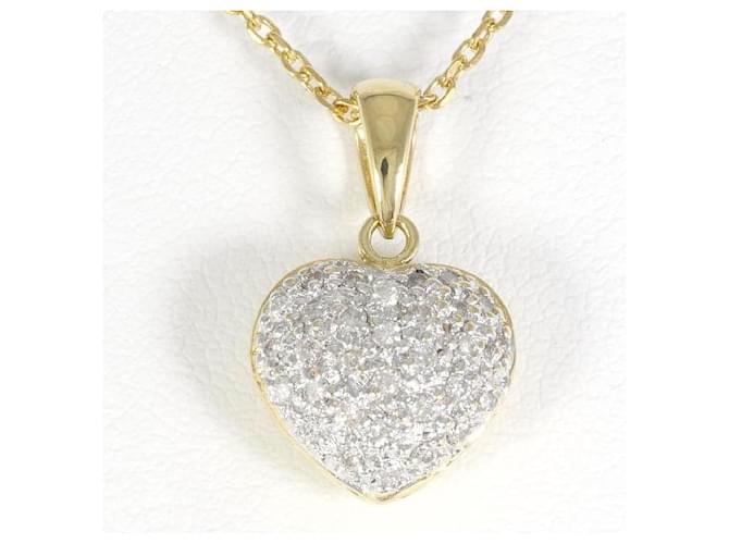 Other jewelry & Other Stories K18 Yellow Gold Diamond Necklace in Excellent Condition White  ref.1436819