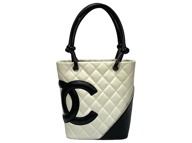 Sac cabas matelassé noir Chanel Cambon Ligne Sac cabas en cuir en très bon état  ref.1436954