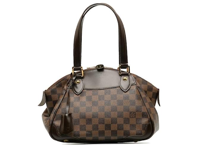 Bolsa Louis Vuitton Damier Verona PM N41117 em ótimo estado Marrom Plástico  ref.1436967