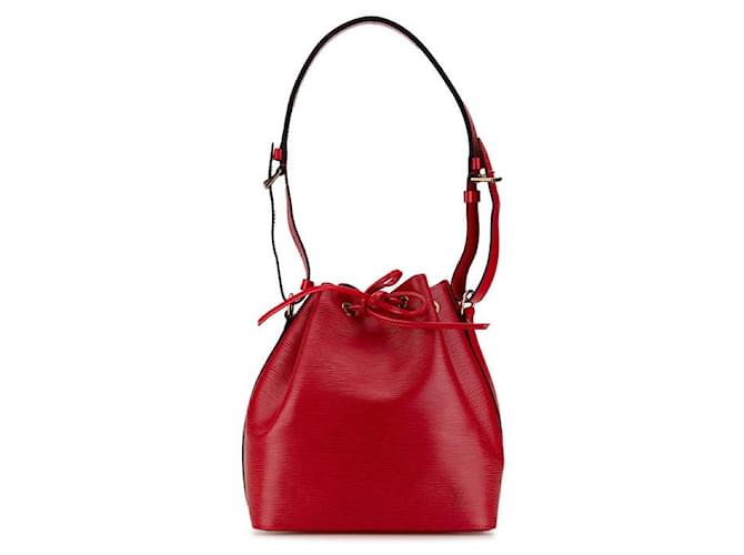 Sac à bandoulière Louis Vuitton Epi Petit Noe M44107 en cuir en très bon état Rouge  ref.1436998