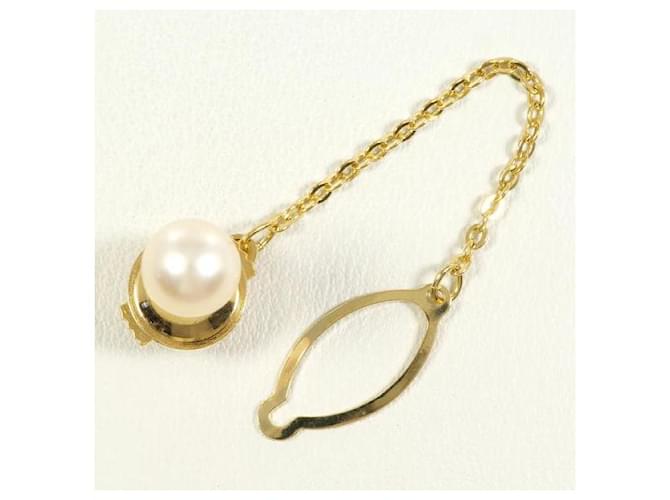 & Other Stories K18 Yellow Gold Pearl Pin Brooch in Pristine Condition Golden Metal  ref.1437145