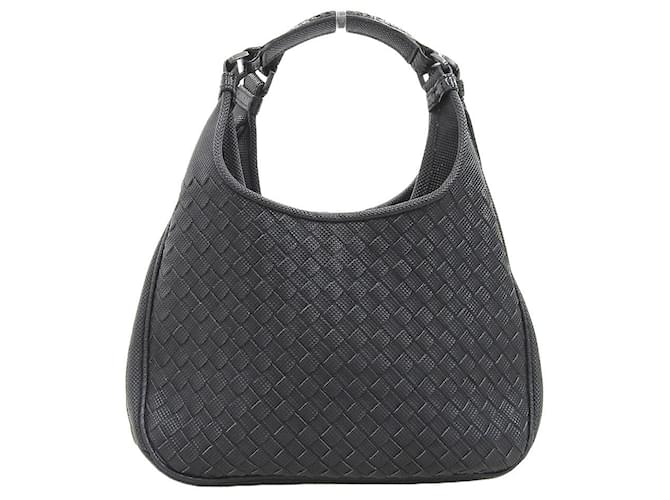 Borsa a mano in pelle Intrecciato Campana di Bottega Veneta nera in ottime condizioni Nero  ref.1437150