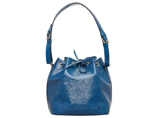 Sac à bandoulière Louis Vuitton Epi Petit Noe M44105 en cuir en bon état Bleu  ref.1437184