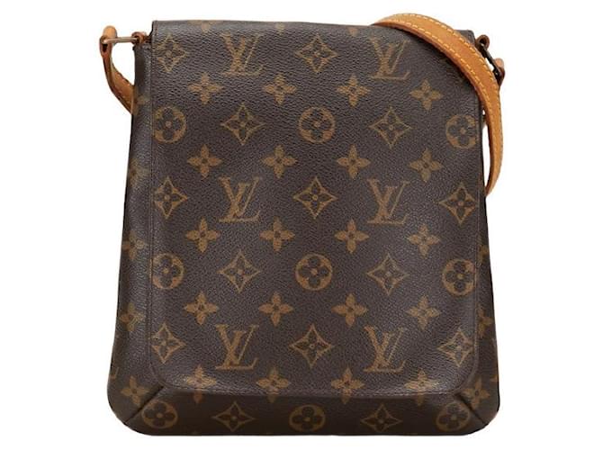 Sac à bandoulière long Louis Vuitton Monogram Musette Salsa M51387 en PVC marron en très bon état Plastique  ref.1437415