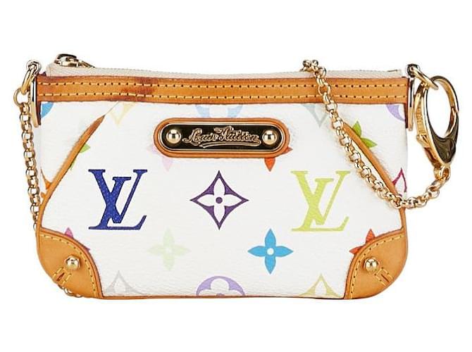 Louis Vuitton Monogram Multicolor Pochette Milla PM M60098 in Very Good Condition White Plastic  ref.1437421