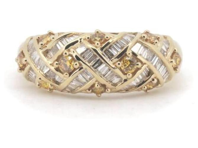 & Other Stories Pre-owned K18YG Diamond Ring 0.35ct 0.05ct Size 15 in Great Condition Golden Metal  ref.1437524