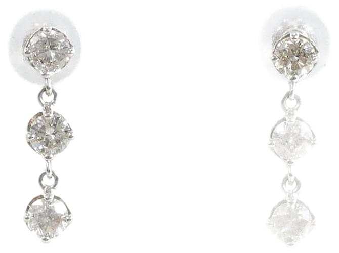 & Other Stories Boucles d'oreilles en diamant en platine PT900 0,25 ct en excellent état Métal  ref.1437549