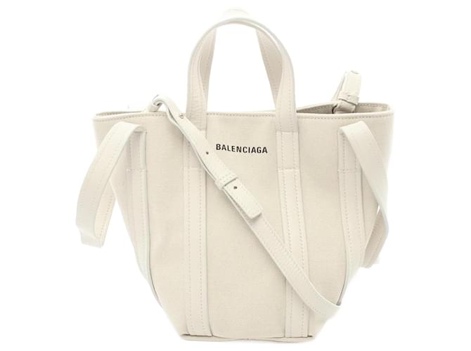 Sac tote en toile Balenciaga Everyday XS North South 672793 en très bon état Blanc  ref.1437632