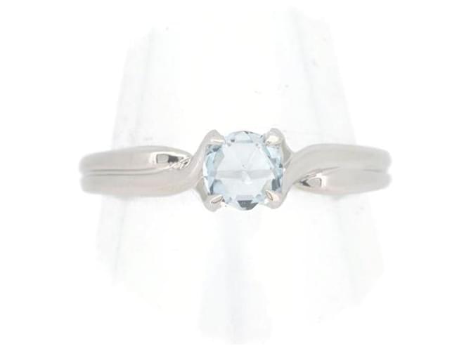 & Other Stories PT950 Platinum Aquamarine Ring Size 12 in Great Condition Metal  ref.1437898