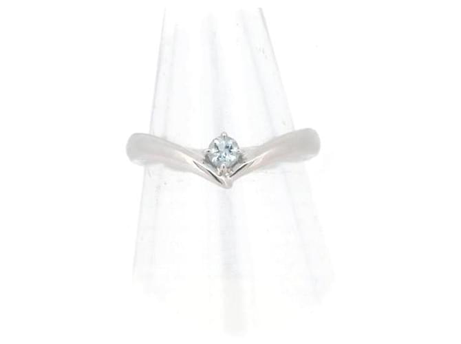 & Other Stories Pre-owned K18WG Aquamarine Ring Size 8 in Great Condition White Metal  ref.1437899