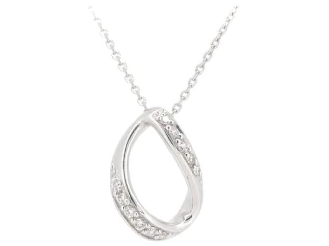 & Other Stories Collier en diamant K18WG 38-41,5 cm en excellent état Métal Blanc  ref.1437935