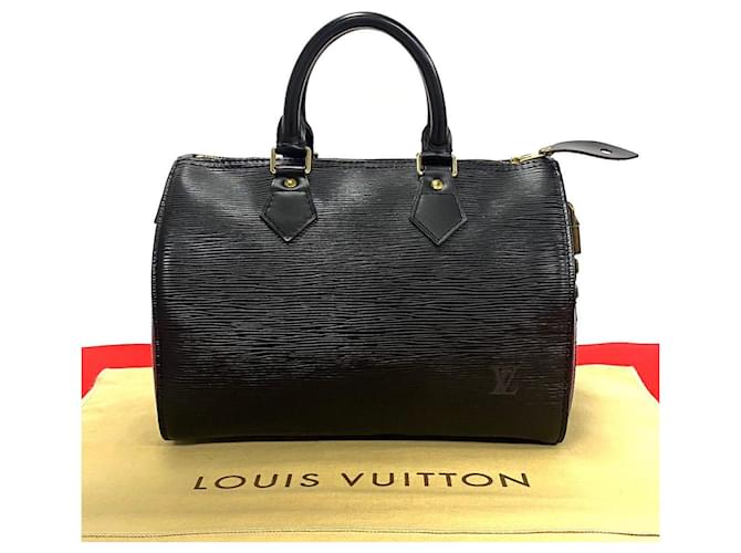 Louis Vuitton Speedy 25 Leather Handbag M59032 in Very Good Condition Black  ref.1438185