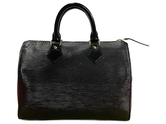 Bolsa de couro Louis Vuitton Speedy 25 M43012 em muito bom estado Preto  ref.1438201