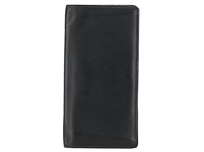 Louis Vuitton Leather Long Wallet M85094 in Very Good Condition Black  ref.1438245