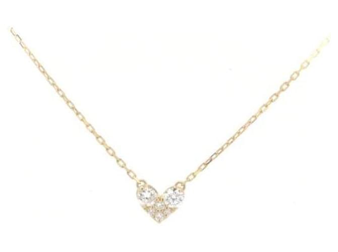 & Other Stories Ponte Vecchio Diamond Necklace 0.14ct K18 Yellow Gold in Very Good Condition Golden Metal  ref.1438330