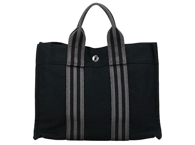 Bolsa de mão Hermès Canvas Fourre Tout PM em muito bom estado Azul Lona  ref.1438419