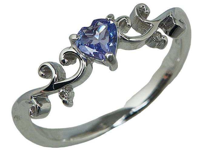 & Other Stories Bague en or blanc K18WG avec tanzanite et diamant de 0,01 ct en excellent état Métal  ref.1438455