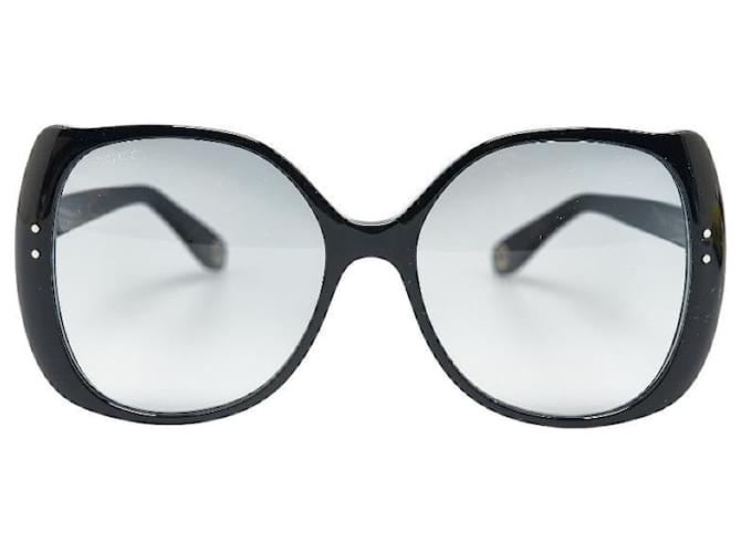 Lunettes de soleil œil de chat Gucci avec logo GG GG 0472S Plastique 56-17-145 En excellent état Noir  ref.1438466