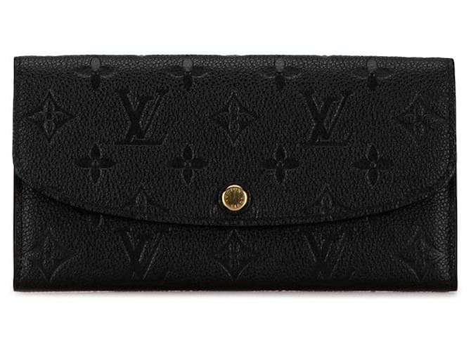 Louis Vuitton Monogram Empreinte Emilie Long Wallet M62369 Black Leather in Very Good Condition  ref.1438469