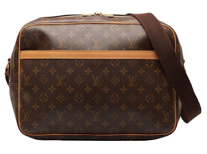 Louis Vuitton Monogram Reporter GM Shoulder Bag M45252 Brown PVC Leather in Good Condition Plastic  ref.1438500