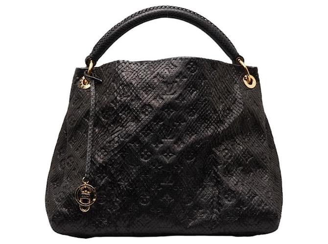 Sac à main Louis Vuitton Monogram Python Artsy MM N90885 en cuir PVC noir en très bon état  ref.1438504