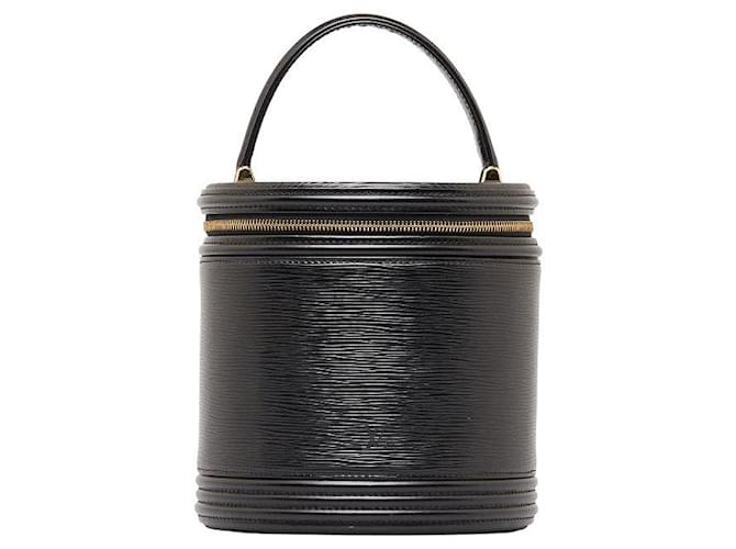 Bolso de mano de cuero Epi Cannes Louis Vuitton M48032 en muy buen estado Negro  ref.1438512