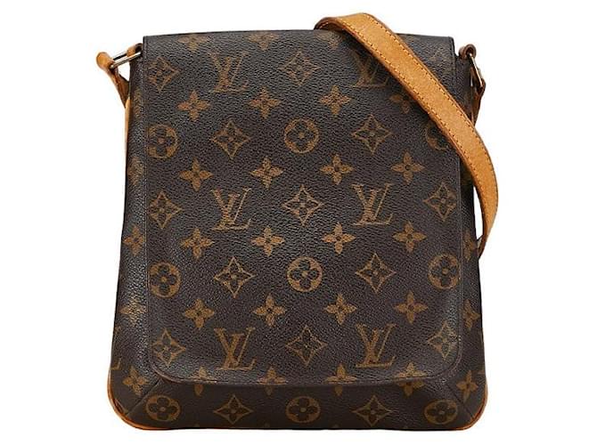 Sac à bandoulière long Louis Vuitton Monogram Musette Salsa M51387 en PVC marron en très bon état Toile  ref.1438611