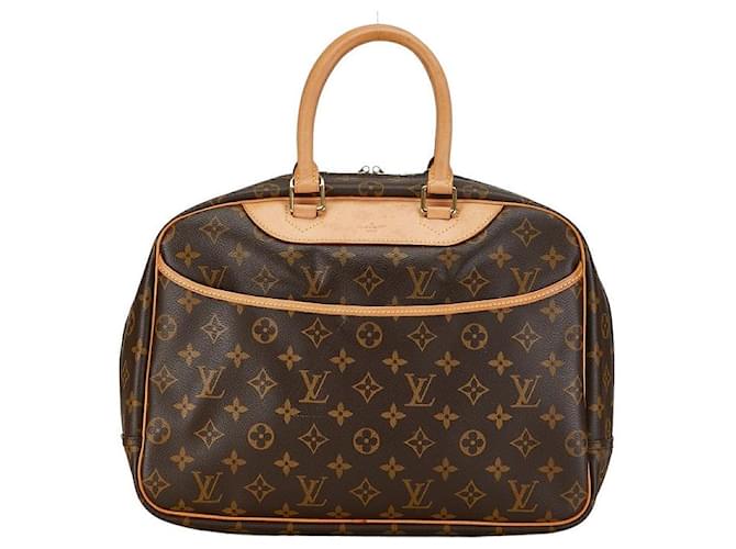 Borsa a mano Louis Vuitton Monogram Deauville M47270 in PVC marrone in buone condizioni Tela  ref.1438613