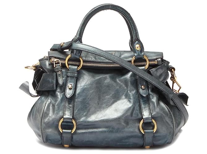 バッグ miu miu mini vitello lux hand bag navy Miu Miu Vitello Lux Bow Bag Mini – Amber Handbags