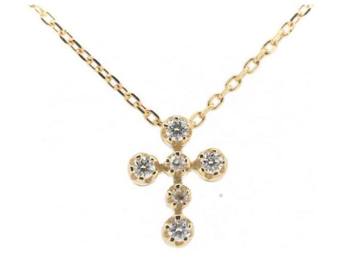 & Other Stories Pre-owned Star Jewelry Diamond Necklace 0.10ct K18YG in Great Condition Golden Metal  ref.1438629