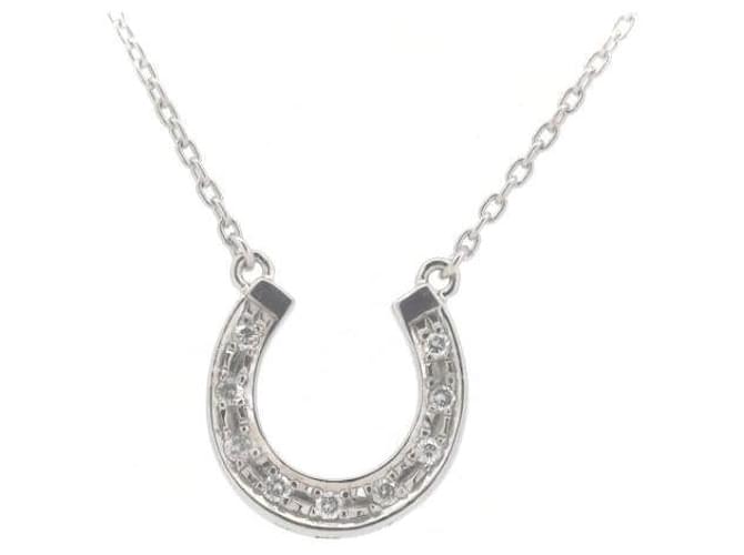 & Other Stories Collier en diamant en forme de fer à cheval Star Jewelry 0,07 ct K18WG en excellent état Métal  ref.1438690