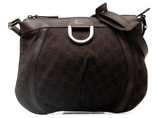 Bolsa transversal Gucci GG Canvas Abby 265691 marrom em muito bom estado Lona  ref.1438852