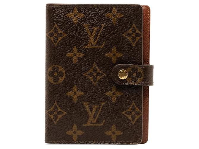 Cubierta de cuaderno Louis Vuitton Monogram Agenda PM R20005 en muy buen estado Castaño Plástico  ref.1438856