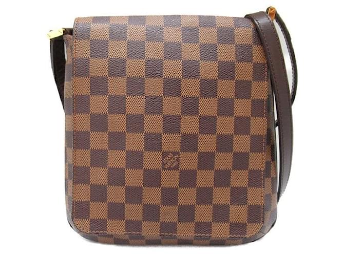 Bolso cruzado de lona Louis Vuitton Damier Ebene Musette Salsa con correa larga N51300 en excelente estado Lienzo  ref.1438877